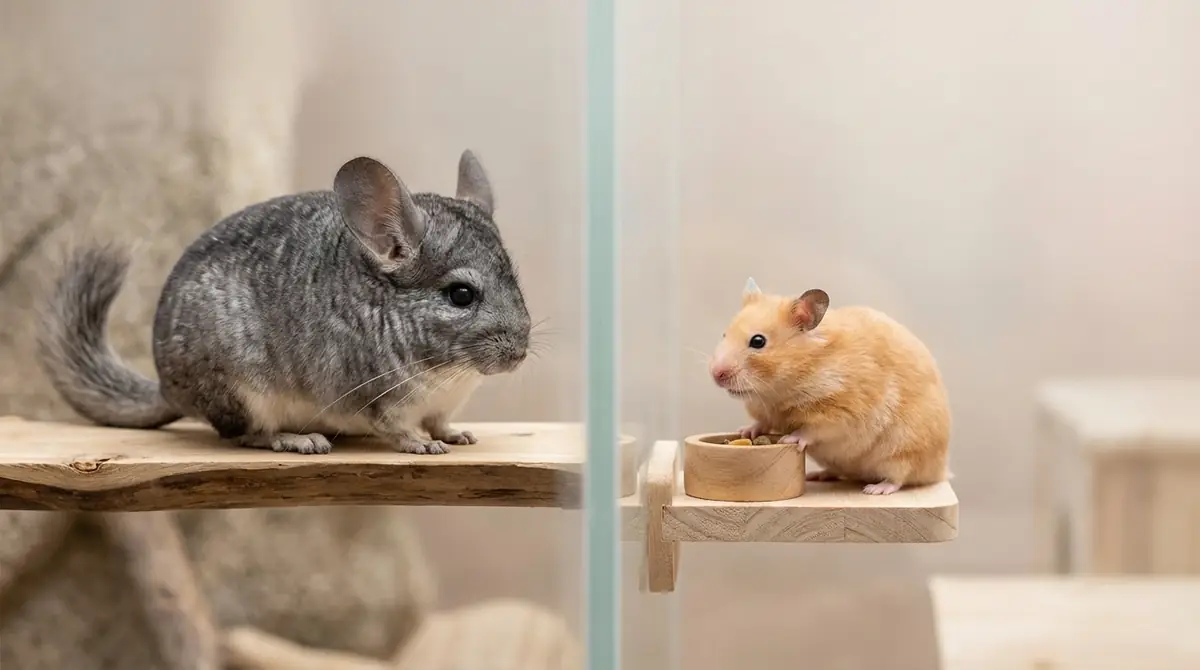 チンチラとハムスターは一緒に飼える？同居の可否を解説