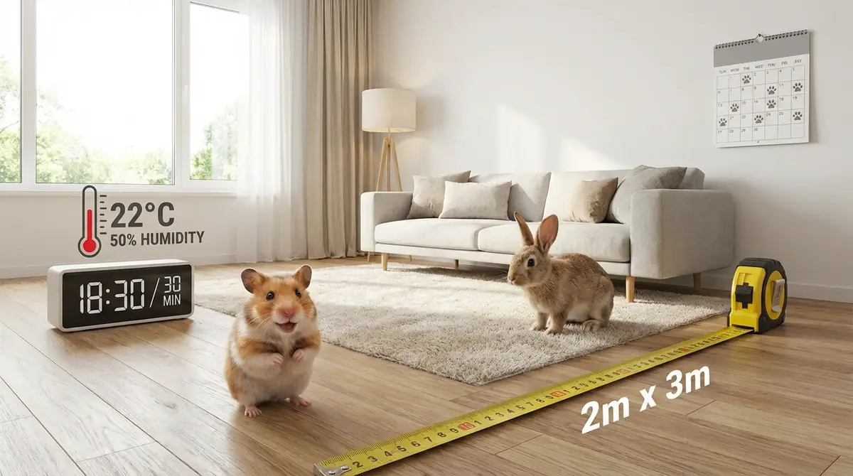 部屋んぽの時間・頻度・温度・広さ【基準値まとめ】