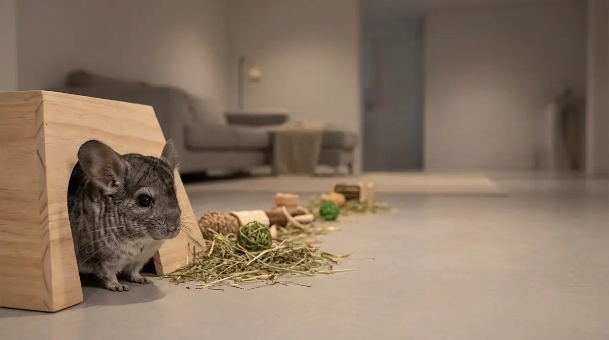 チンチラが部屋んぽを嫌がる・怖がる場合の対処法