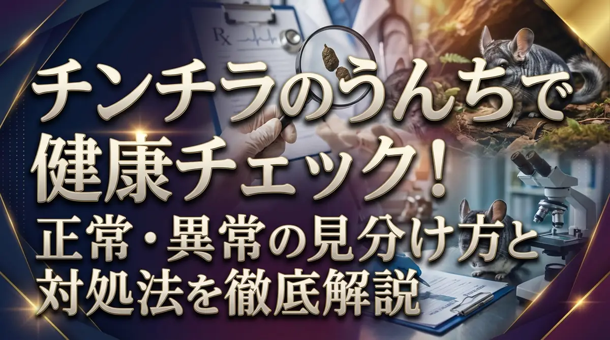チンチラのうんちで健康チェック！正常・異常の見分け方と対処法を徹底解説