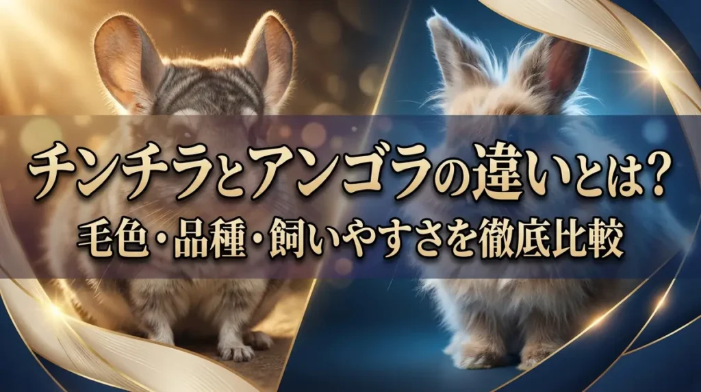 チンチラとアンゴラの違いとは？毛色・品種・飼いやすさを徹底比較