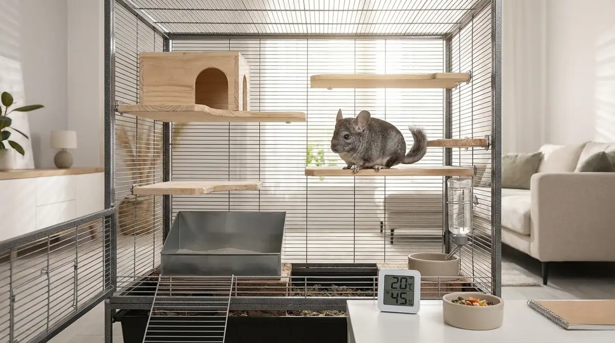 チンチラを飼う環境づくり｜温度・湿度・ケージの条件