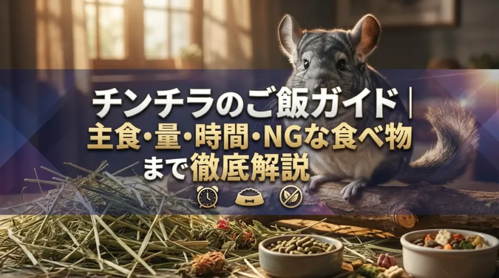 チンチラのご飯ガイド｜主食・量・時間・NGな食べ物まで徹底解説