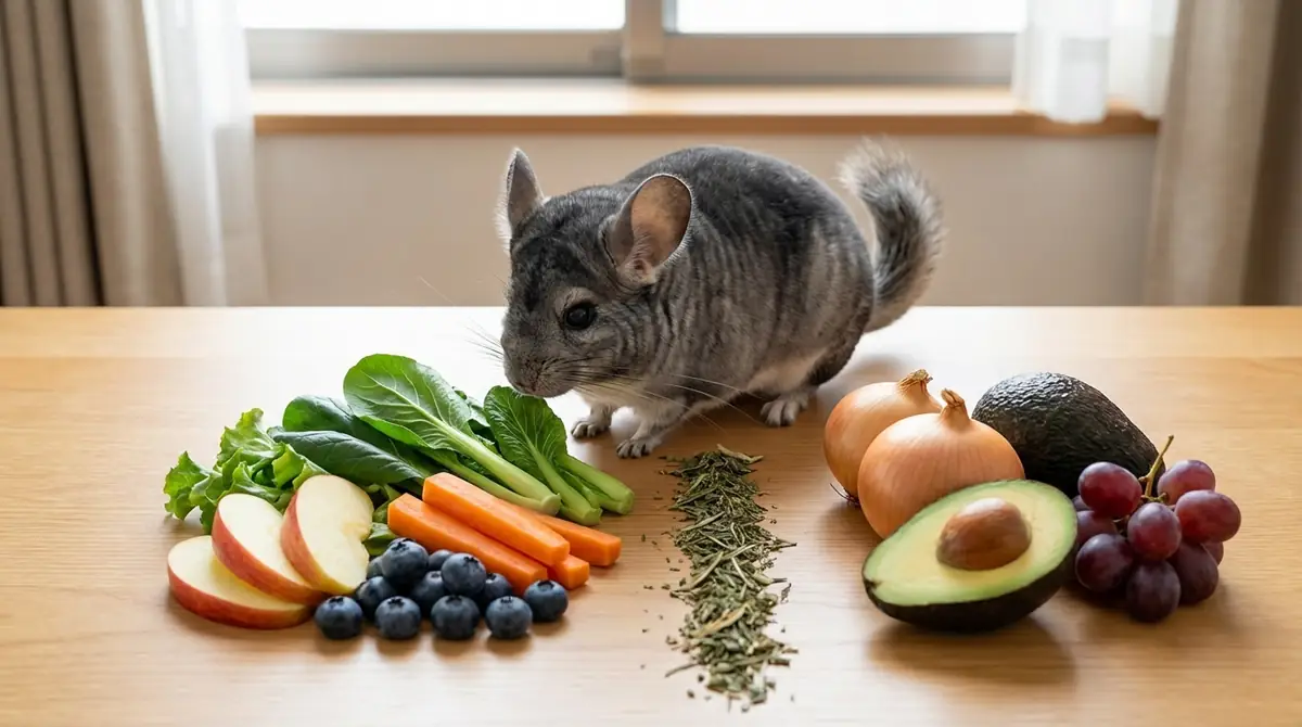 チンチラに野菜や果物は与えていい?OK・NG食材一覧