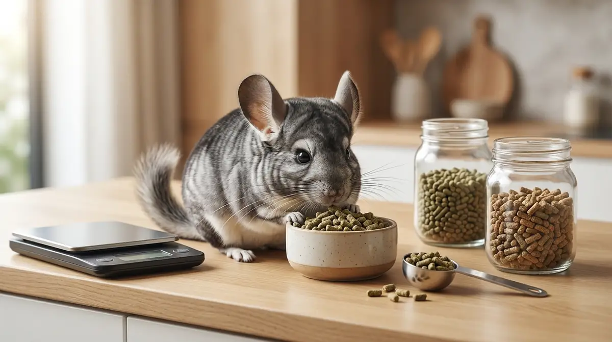 チンチラへのペレットの与え方|量の測り方と切り替え方法