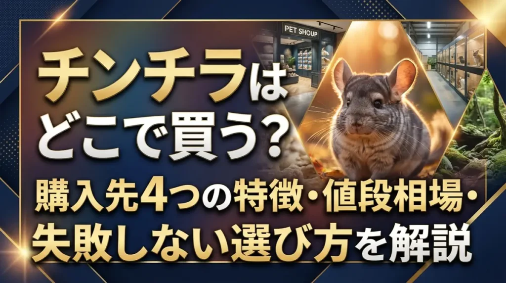 チンチラはどこで買う？購入先4つの特徴・値段相場・失敗しない選び方を解説