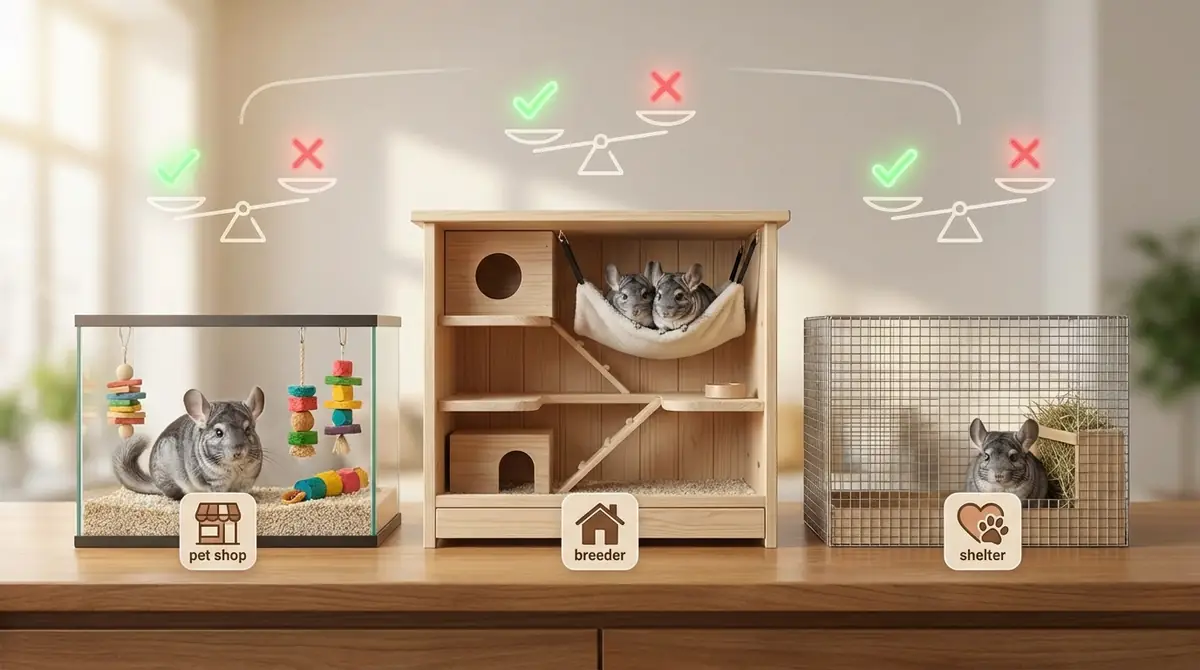 【比較表】チンチラの購入先別メリット・デメリット早見表