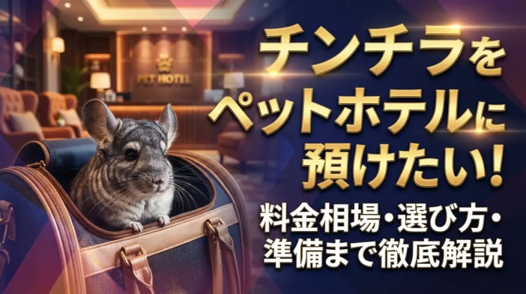 チンチラをペットホテルに預けたい！料金相場・選び方・準備まで徹底解説