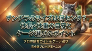 チンチラのサイズは何センチ？体長・体重の目安とケージ選びのポイント