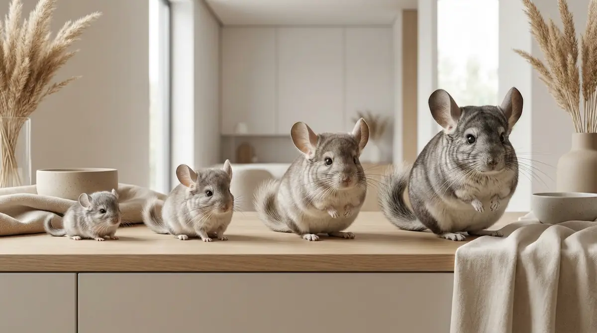 チンチラの成長過程｜月齢別のサイズ推移