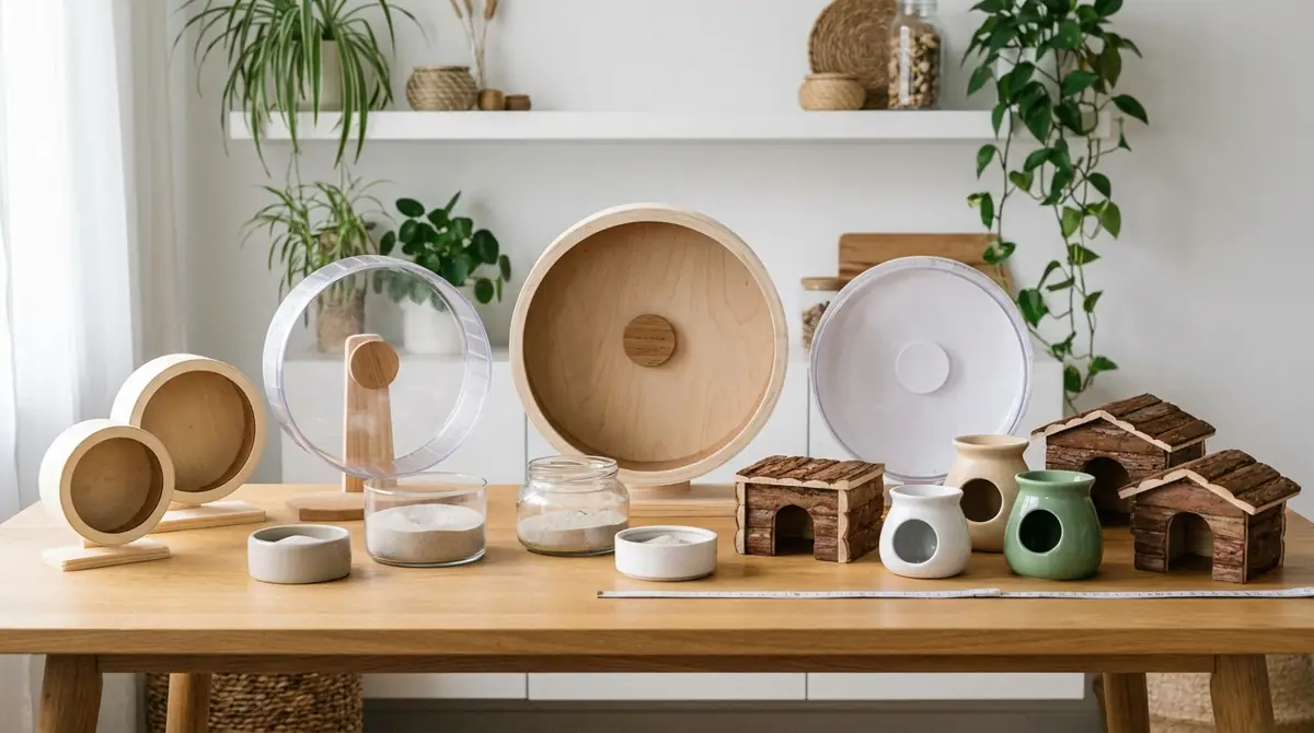 飼育用品のサイズ目安｜回し車・砂浴び容器・ハウス