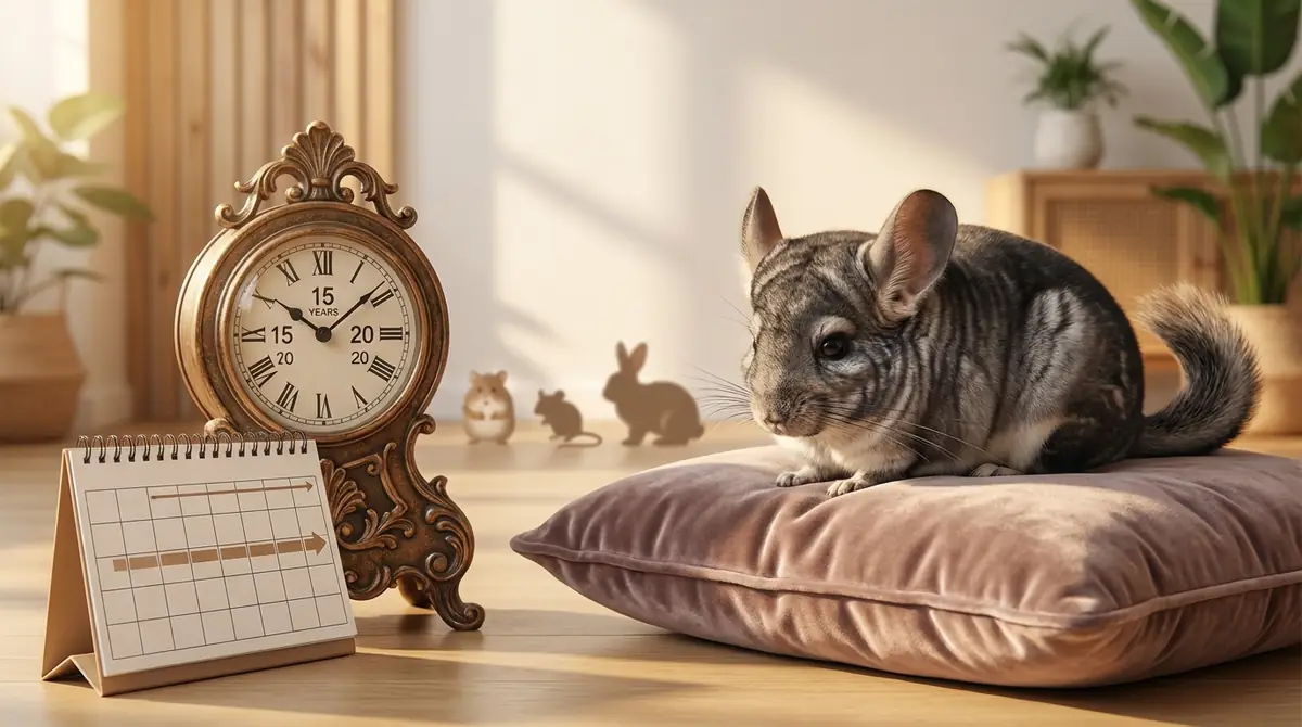 チンチラの平均寿命は10〜15年程度｜適切な飼育で20年以上生きることもある