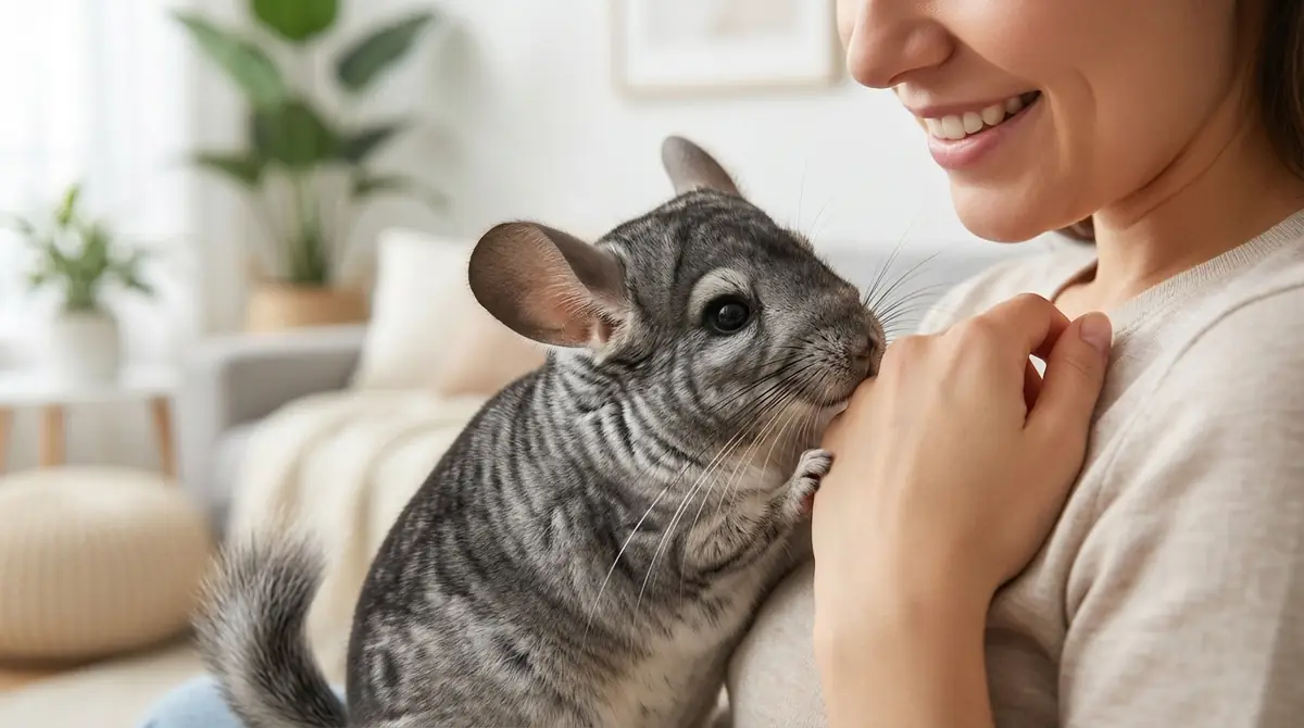 チンチラが懐いている10のサイン【行動・鳴き声で判断】
