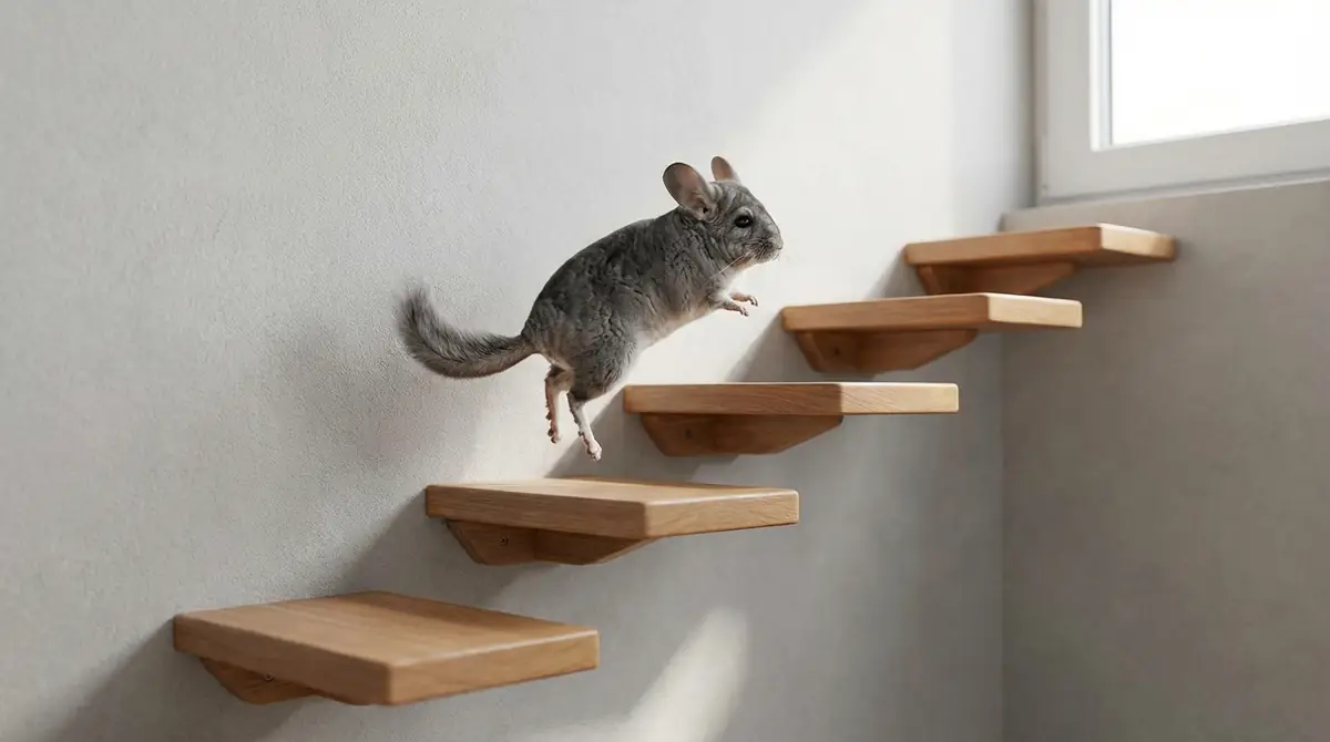 チンチラのステップは間隔15〜25cm・3〜5枚が目安【結論】