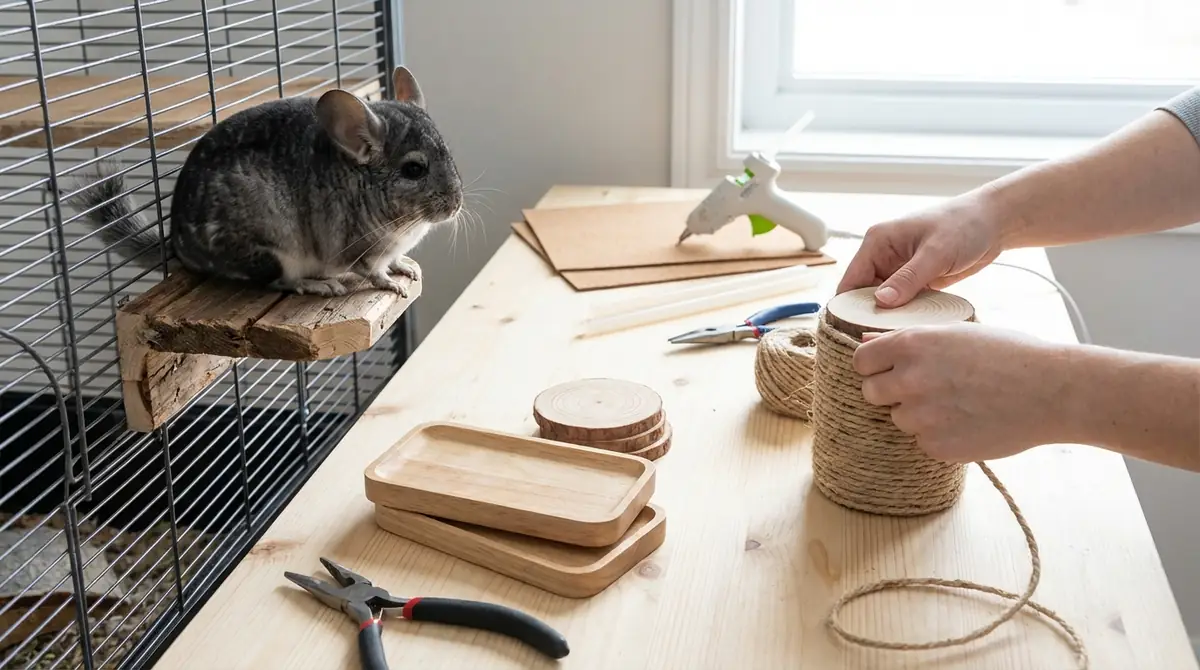 100均素材でチンチラ用ステップを自作する方法【DIY】