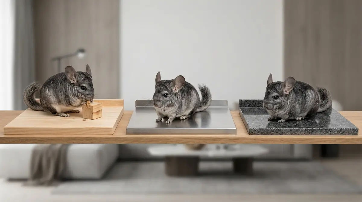 チンチラ用ステージの素材別特徴を比較