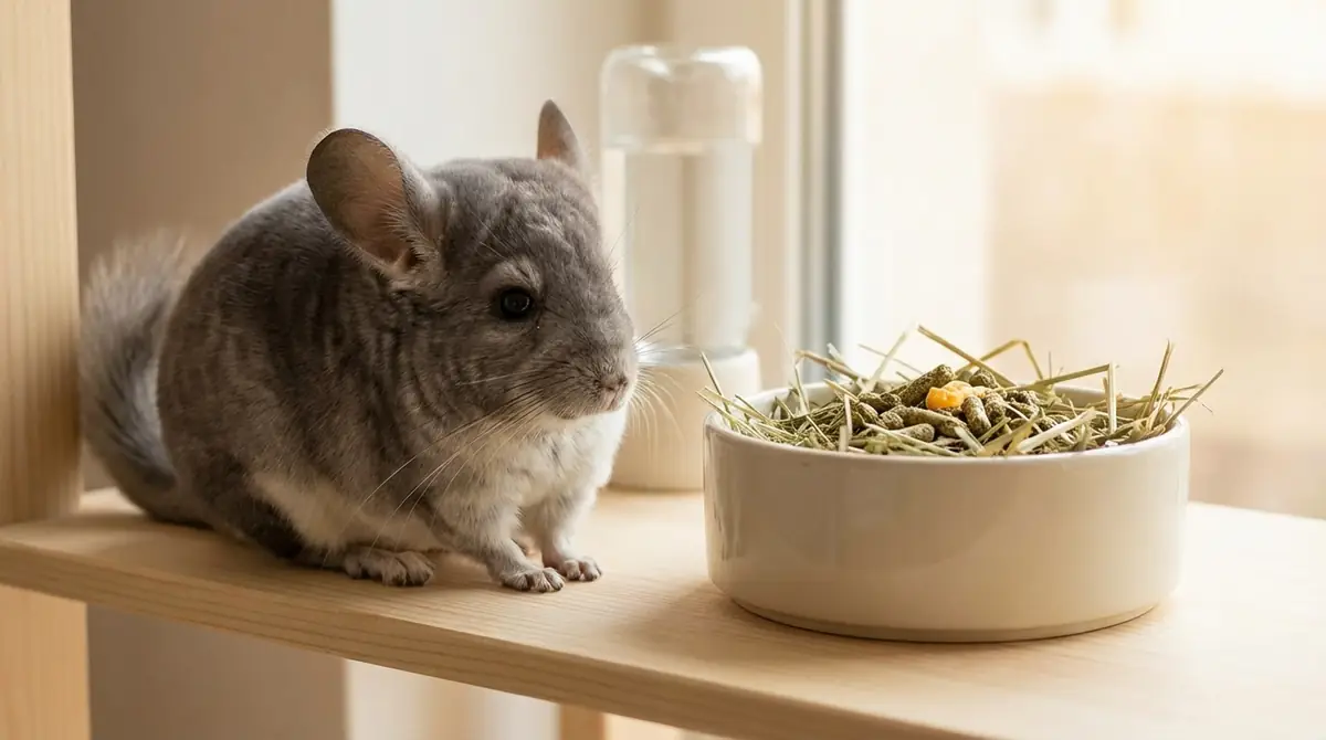 チンチラが餌を食べない時の原因と対処法