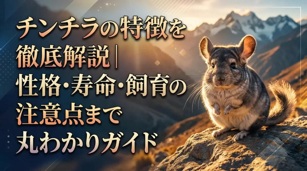 チンチラの特徴を徹底解説｜性格・寿命・飼育の注意点まで丸わかりガイド