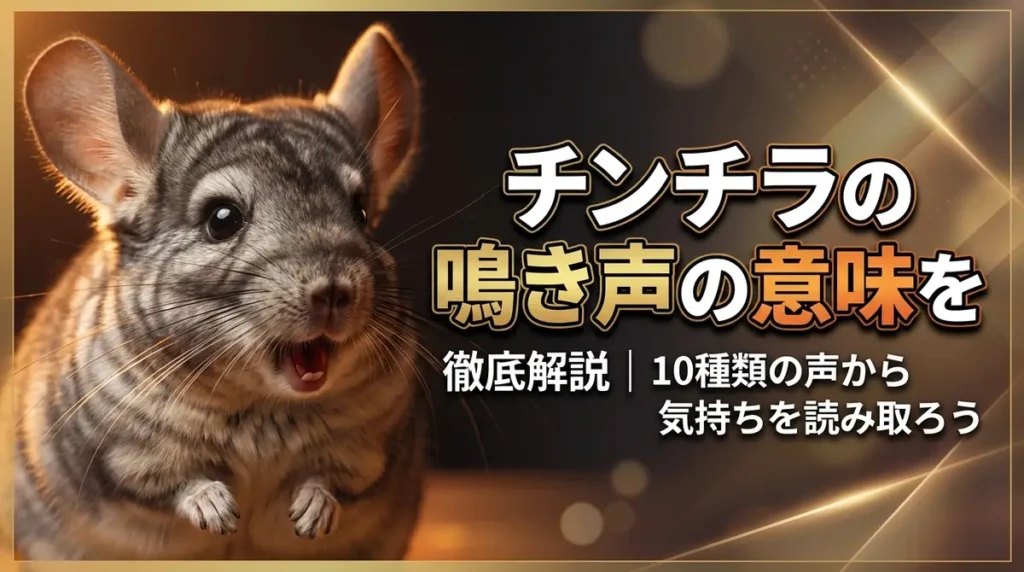 チンチラの鳴き声の意味を徹底解説｜10種類の声から気持ちを読み取ろう