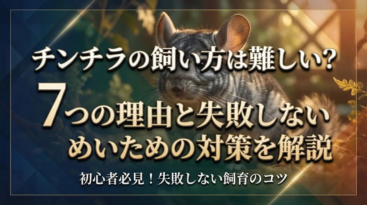 チンチラの飼い方は難しい？7つの理由と失敗しないための対策を解説