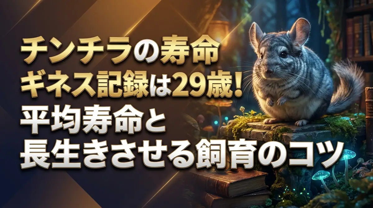 チンチラの寿命ギネス記録は29歳！平均寿命と長生きさせる飼育のコツ