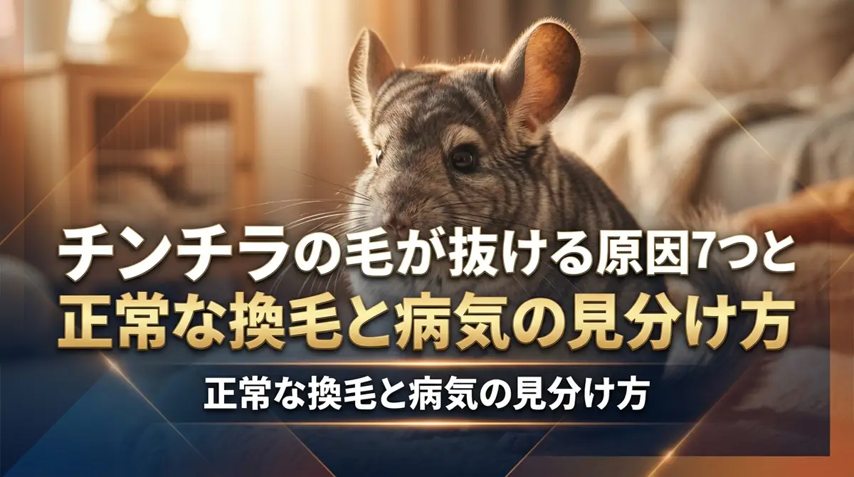 チンチラの毛が抜ける原因7つと対処法｜正常な換毛と病気の見分け方