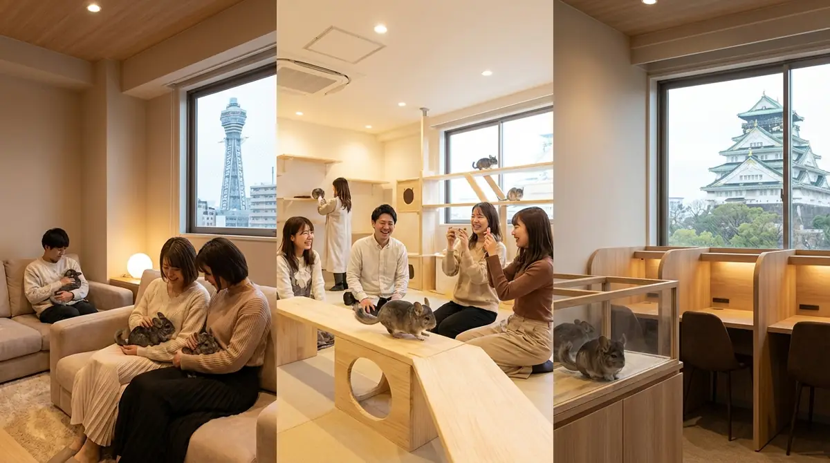 【シーン別】あなたにぴったりの大阪チンチラカフェはここ！