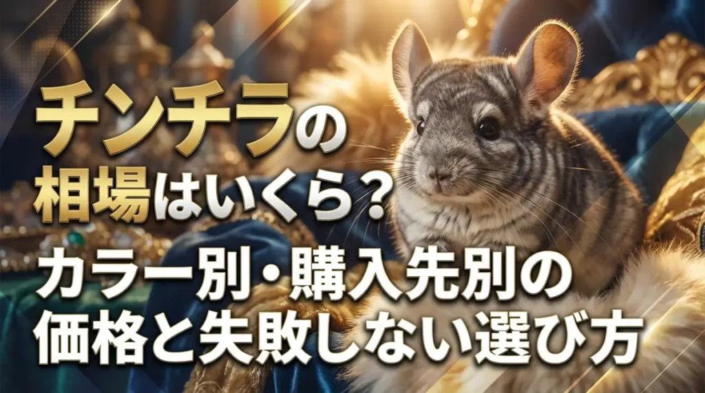 チンチラの相場はいくら？カラー別・購入先別の価格と失敗しない選び方