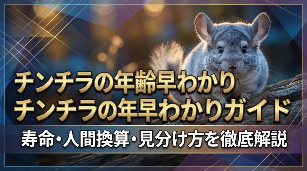 チンチラの年齢早わかりガイド｜寿命・人間換算・見分け方を徹底解説
