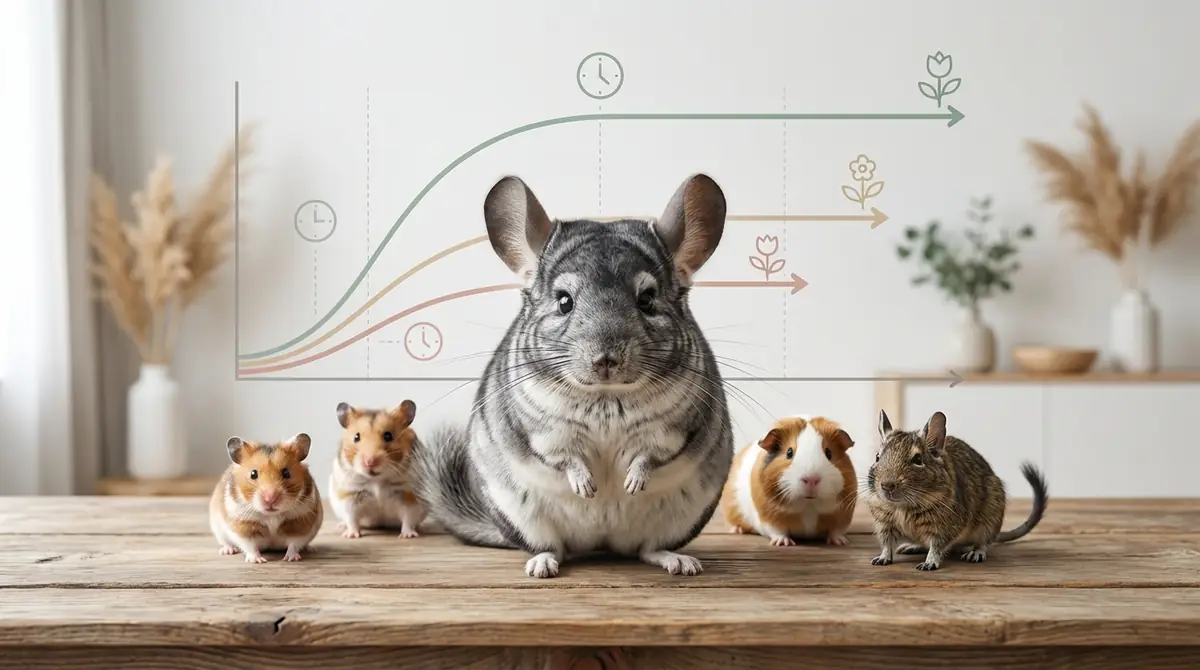 チンチラと他の小動物の寿命を比較|長寿ペットの代表格