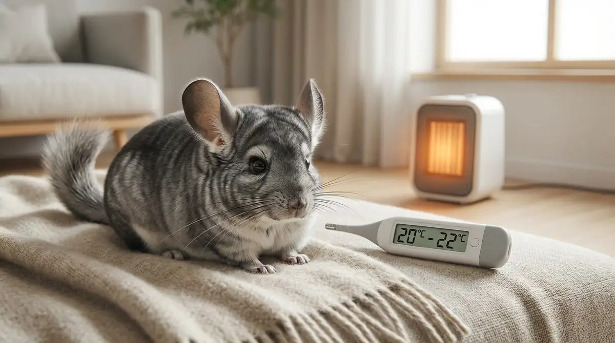チンチラの適正温度とヒーターが必要になる条件