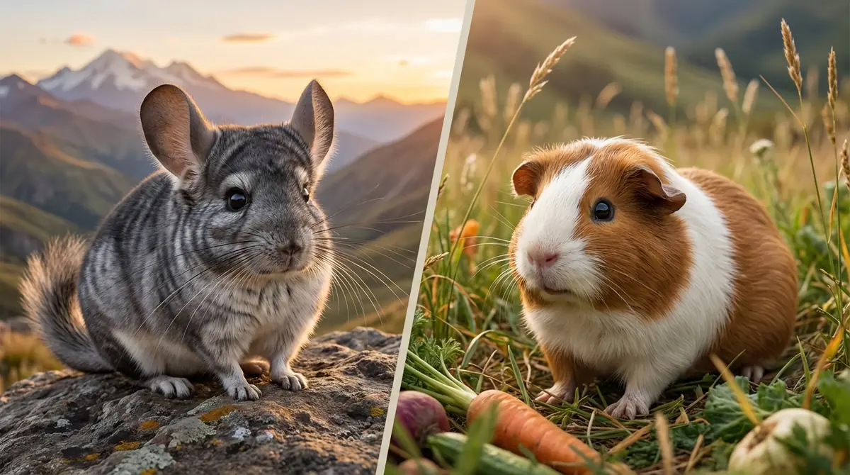 チンチラとモルモットの基本情報を比較｜体の特徴・寿命・原産地