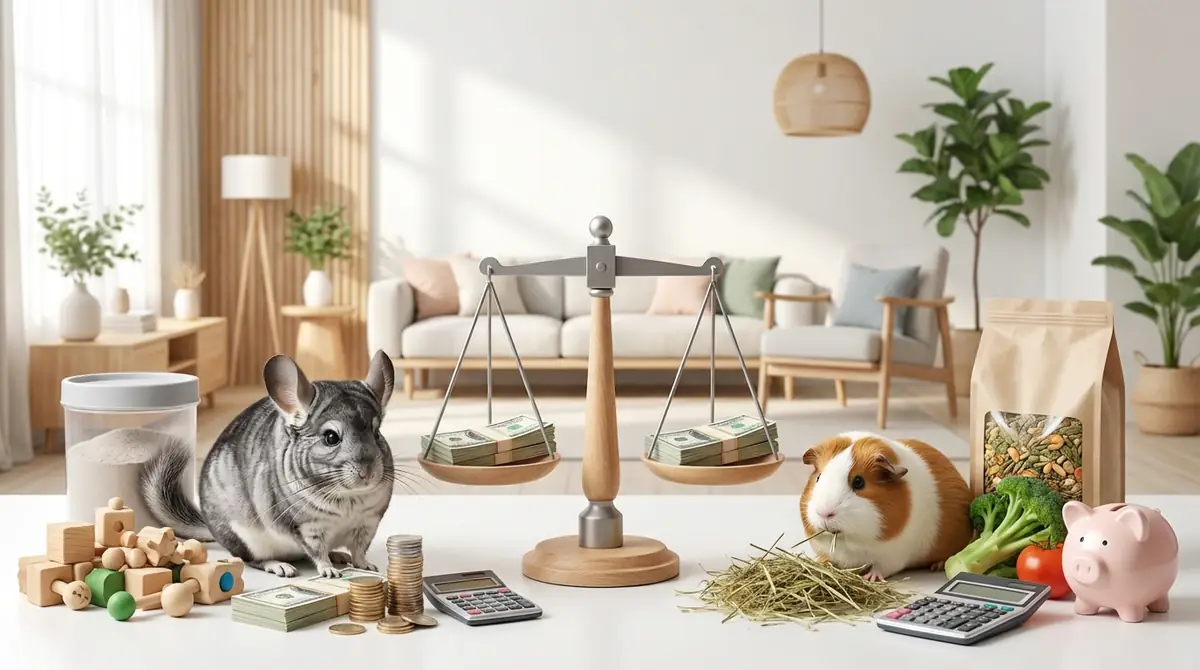 チンチラとモルモットの費用を比較｜初期費用・月々のコスト・生涯費用